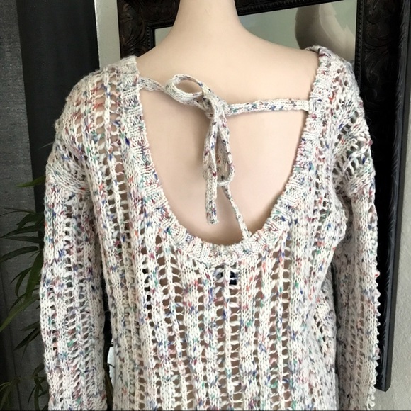 AEO Variegated Open Knit Low Back Sweater - Picture 8 of 8